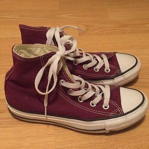 Maroon Converse Hightops